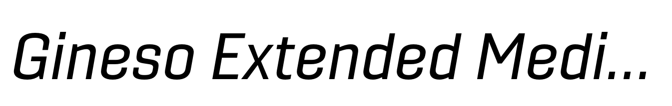 Gineso Extended Medium Italic